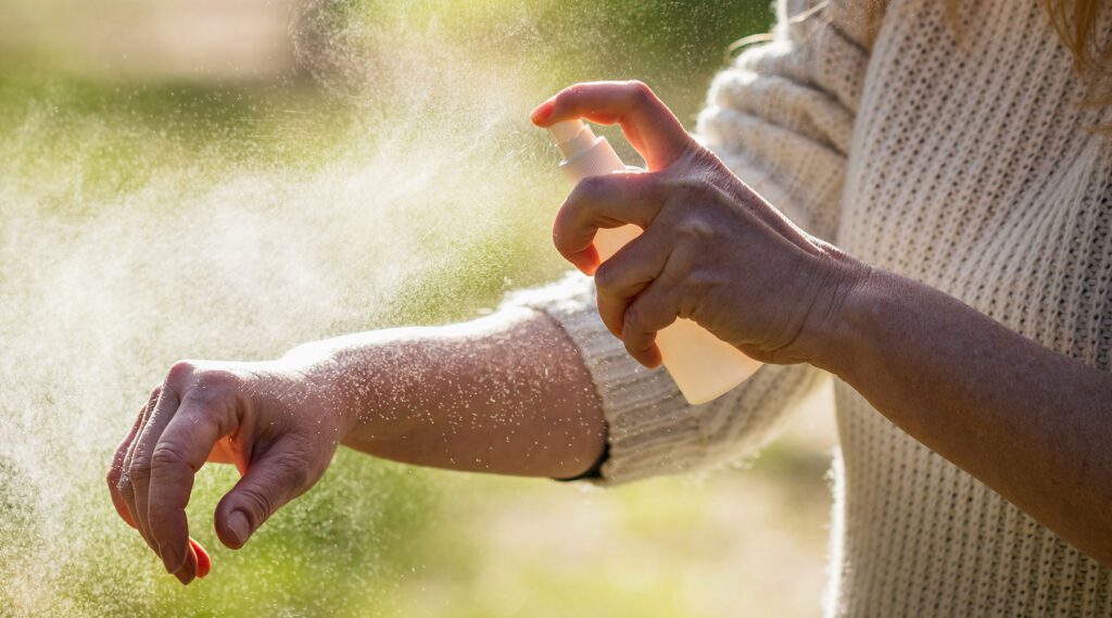 Spraying for mosquitoes