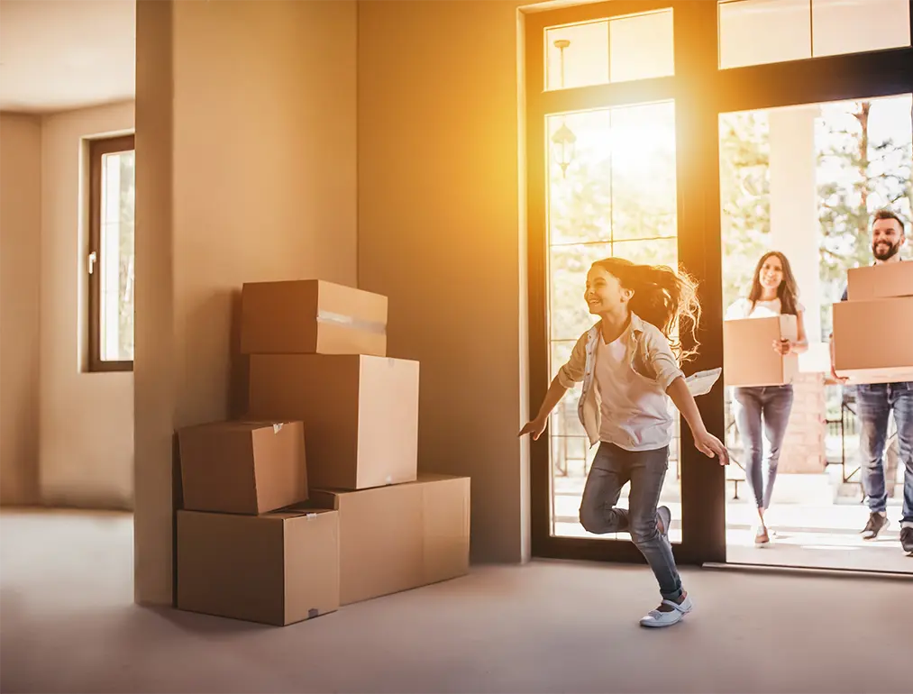 Family experiencing pest-free living in a new home